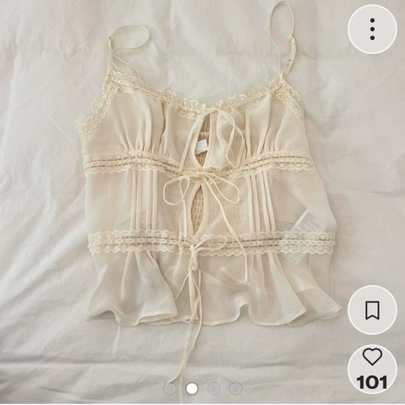 Kimchi Blue Cream Lace Cami Top - Picture 1 of 3